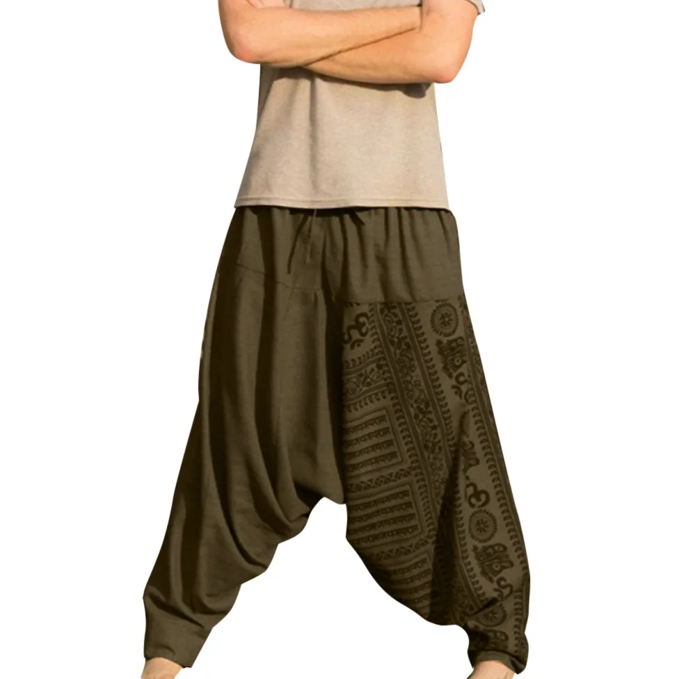 Мужские хип-хоп уличные Длинные повседневные свободные брюки с принтом Большие размеры, брюки-шаровары, штаны для бега hombre для мужчин# G1