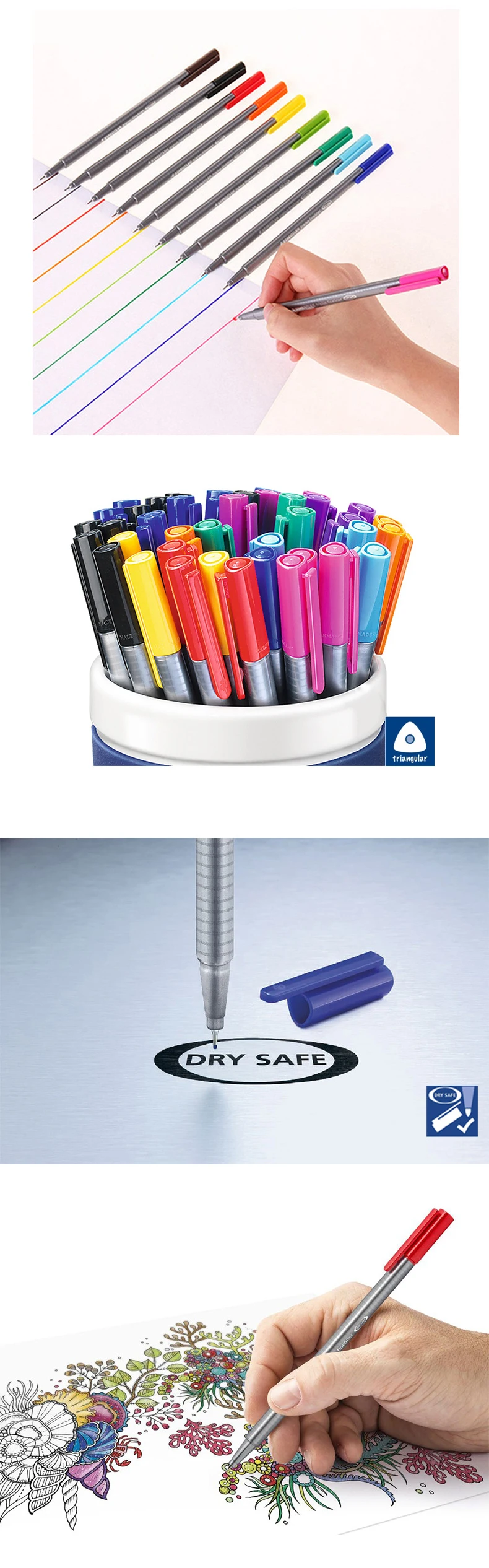 STAEDTLER 15/30/36/42 цвет граффити живопись ручка вручную учетной записи Эфирное маркером в наборе, ход волокна ручка для рисования