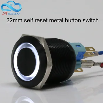

The 22-mm reset metal button switch instantaneously alumina 5A red and yellow black 6V 12V24V220v