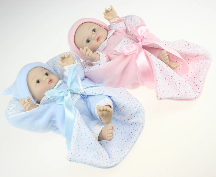 

Pursue 25cm cheap realistic soft vinyl baby dolls Reborn Babies Twins Newborn Toddler Silicone Baby Face Doll for Boys and Girls