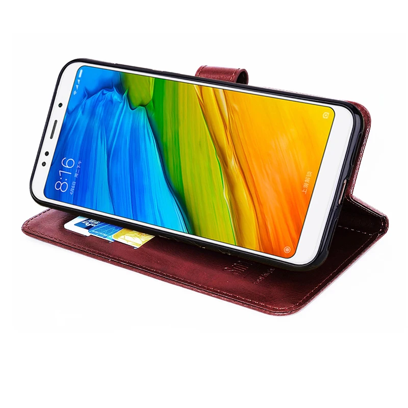 Leather Flip Case For Xiaomi Redmi 5 xiomi redmi 5 Plus Silicone Magnetic Wallet Cover For Coque Xiaomi Redmi 5 Phone Case Funda