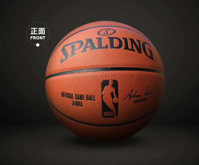 SPALDING профессиональный игровой Крытый из натуральной кожи basketball74-569Y baloncesto Официальный игровой мяч