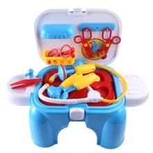 Детские ролевые игры, игрушка для моделирования, медицинская коробка, детский набор игрушек для доктора, детский стетоскоп, инъекция, инструменты, подарок с стулом для хранения