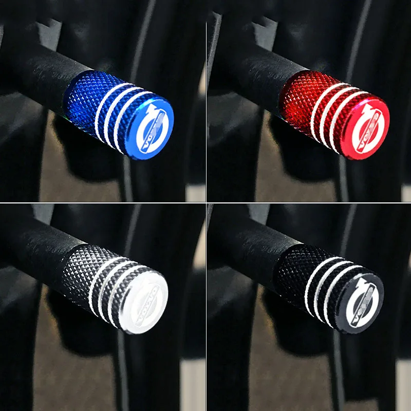 

Car styling accessories 4pcs For volvo XC60 2018 2019 Aluminum alloy Car Wheel Tire Tyre Air Valve Caps Stem Cover