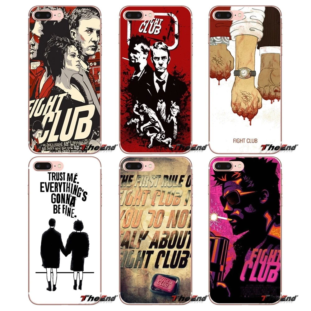

For Huawei G7 G8 P7 P8 P9 Lite Honor 4C 5X 5C 6X Mate 7 8 9 Y3 Y5 Y6 II 2 Pro 2017 Fight Club 1999 Transparent Soft Shell Covers