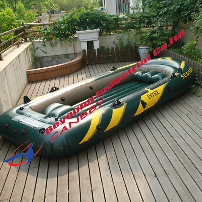 Intex Seahawk 4 человек пластиковые надувные резиновые лодки для рыбалки черновика