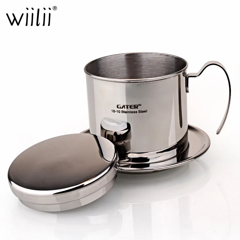 

Stainless steel Coffee Filter Pot Vietnam Coffee Dripper Filter Tea Infuse Cup Device Household Brewing Coffee Pot