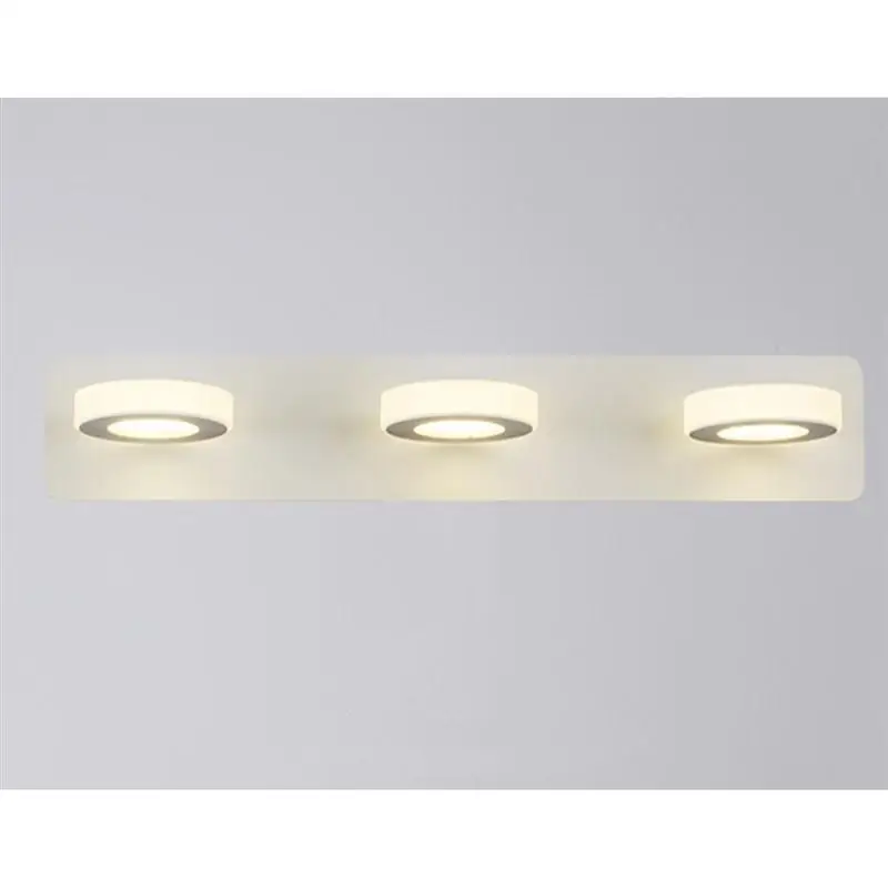 15 w rotondo acrilico luce dello specchio led bagno specchio lampada da parete in vetro impermeabile