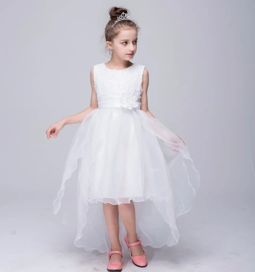 Buy Cheap Flower Girl Dress Sequin Mesh Party Wedding Princess Tulle 10 Colors 2017 Summer Children Clothes Size 3-12 Pageant Sundress