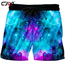 CJLM взрослых Спортивная форма звездное небо 3D Короткие штаны печать звездное небо Harajuku одежда больших размеров Homme Boardshorts