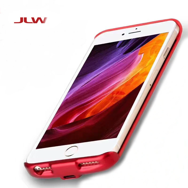 JLW 5000mAH Backup Back Clip Charging Power Bank Smart Cooling External Battery Clip Mobile Power Case for iPhone 8P/7P/6S/6Plus