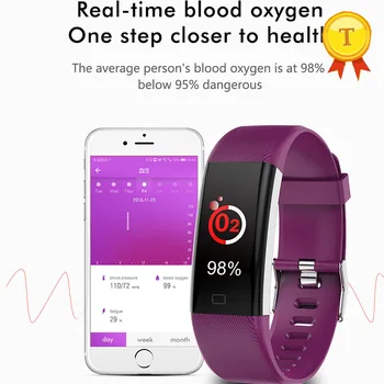 

real Waterproof real time blood oxygen Smart Bracelet Heart Rate Monitor Blood Pressure Fitness Tracker Smart band Sport Watch