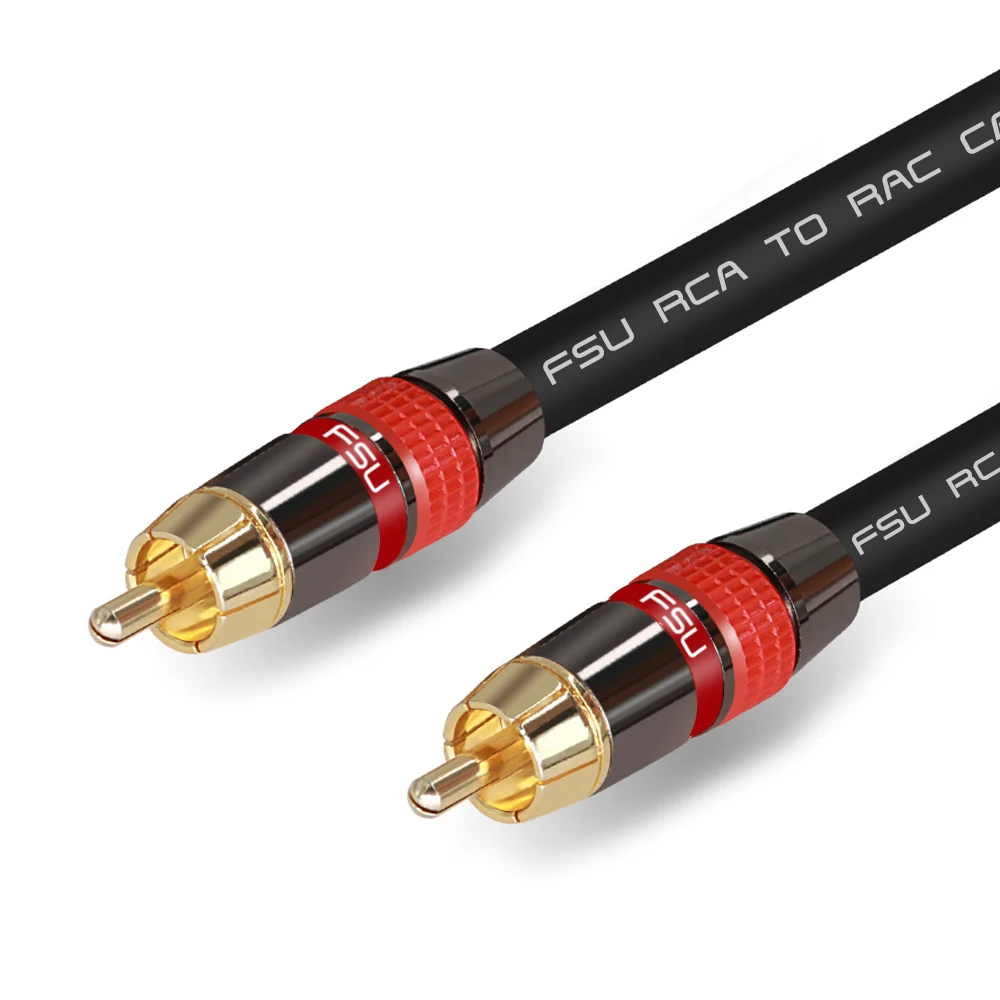 RCA коаксиальный кабель 1 м 2 3 5 металлический разъем для ТВ усилителя Hifi сабвуфер| |