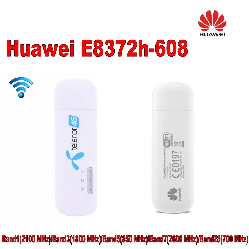 1000 шт huawei E8372 E8372h-608 4G 150 Мбит/с wingle USB Hotspot модем плюс 2 шт антенна