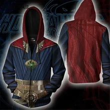 Avengers 4 Endgame Men and Women Zipper Hoodies Doctor Strange 3D Hooded Jacket Superhero Sweatshirt Streetwear Cosplay Costume