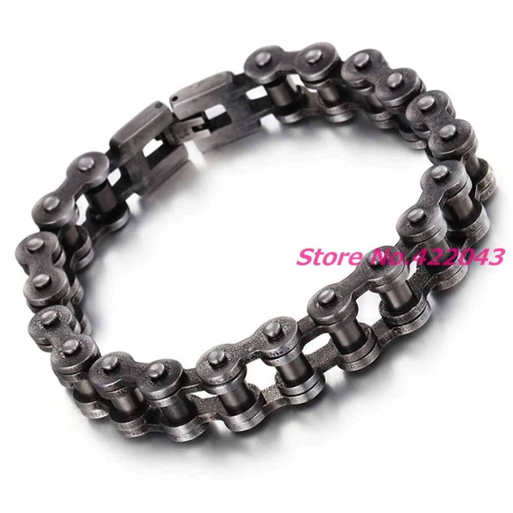 Charming 12.5mm wide 316L Stainless Steel Biker Motorcycle Cuff Bracelet Men's Boy's Accessories Wholesale Gift Jewelry 9