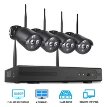 Besder 2MP 1080P CCTV система 4ch HD Беспроводной NVR комплект 2 ТБ HDD Открытый ИК ночного видения IP Wifi камера система безопасности наблюдения