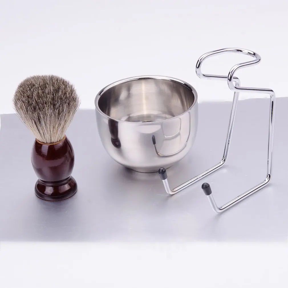 Кольцо тип средства ухода за бородой набор мыльница подвесная щетка уход за лицом мужские инструменты для бритья 3 комплекта