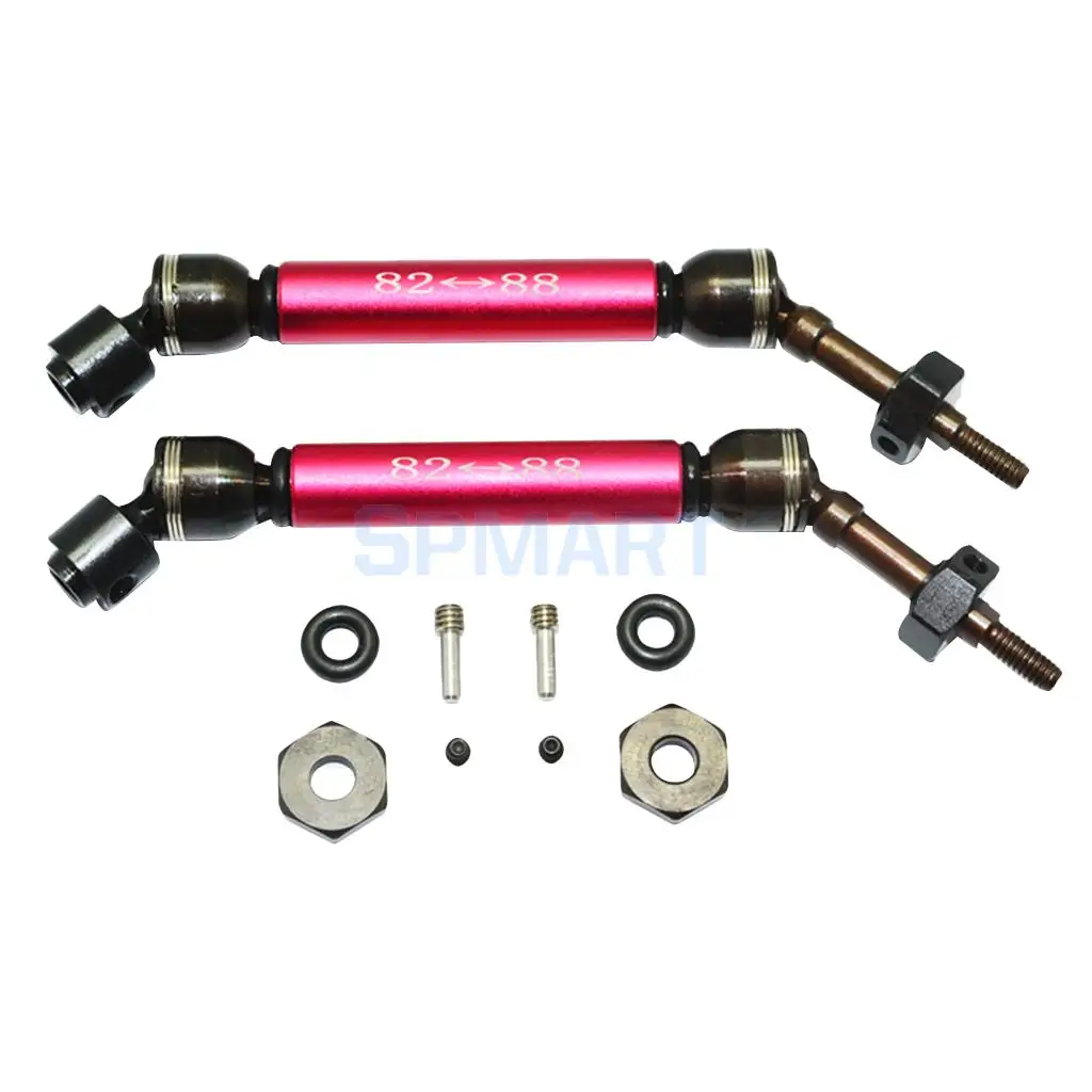 2x 1/10 Universal CVD Drive Shaft 82-88mm Upgrade Parts for Traxxas Slash 4x4 Short Course RC Car