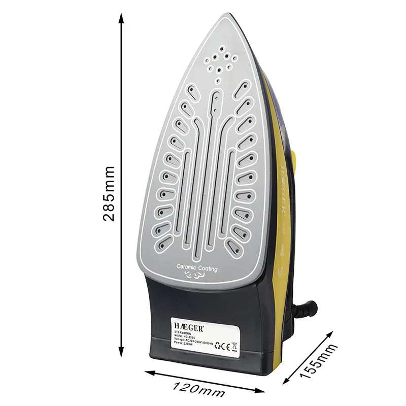 2 цвета 2200 Вт ручной портативный Электрический паровой утюг для одежды Высокое качество керамическая подошва HG-1225