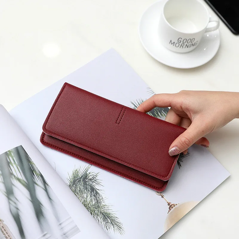 

New Fashion Brand Female Wallets Long Women Purse Wallet Girl Clutch Pu Leather Zipper Wallet Ms Business Womens Wallet Coin
