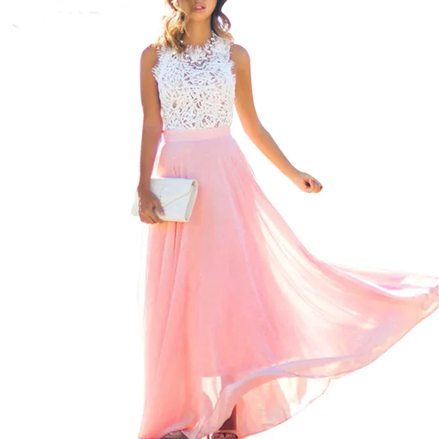

2018 Sexy Sleeveless Long Party Maxi Dresses Vestidos