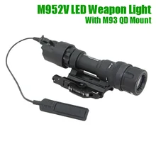 Тактический SF M952V светодиодный оружие Свет охоты фонарик двойной 400 люмен Выход белый свет с M93 QD Крепление отмечены версия черный