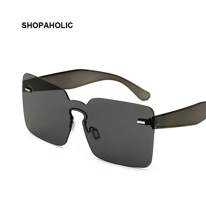 

Vintage Mirror Rimless Women Sunglasses Square Rivet Sun Glasses For Women Transparent Lens Ladies Sunglasses Oculos De Sol