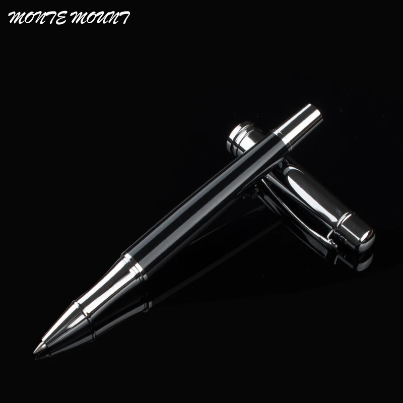 MONTE MOUNT roller ball pen Black Color Silver Clip Metal Stainless