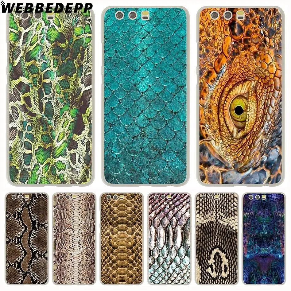 

WEBBEDEPP Texture skin snake Phone Case for Huawei P30 P20 Pro P smart 2019 Y7 Y9 2019 P10 P9 P8 Lite 2016/2017