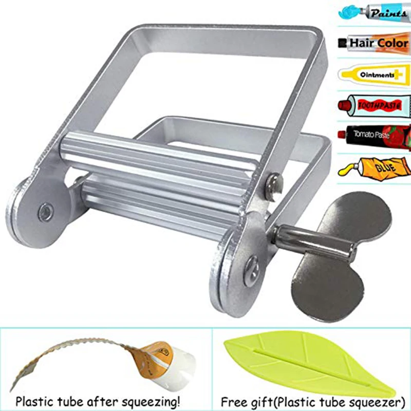

Toothpaste Squeezer, 2 Pack Metal Toothpaste Tube Squeezer and 2 Pack Plastic Rolling Toothpaste Tube Squeezer for Hair Salon