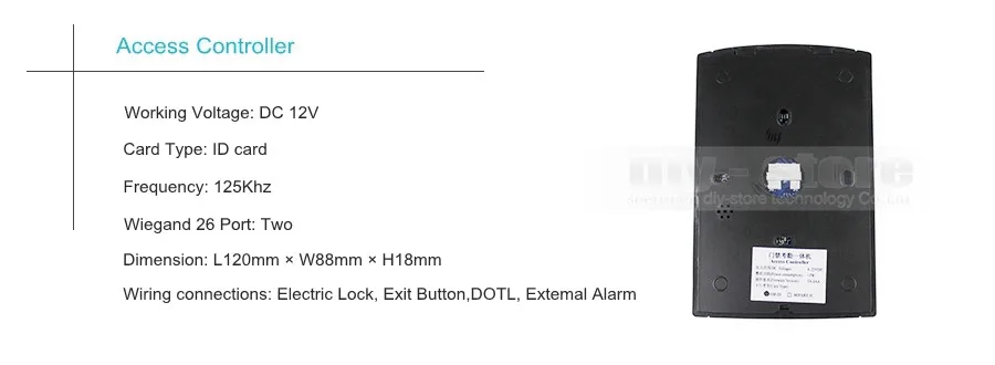 Diysecur Дистанционное управление RFID дверной Управление доступом безопасности Системы комплект+ Электронные дверные замки+ Источники питания B100