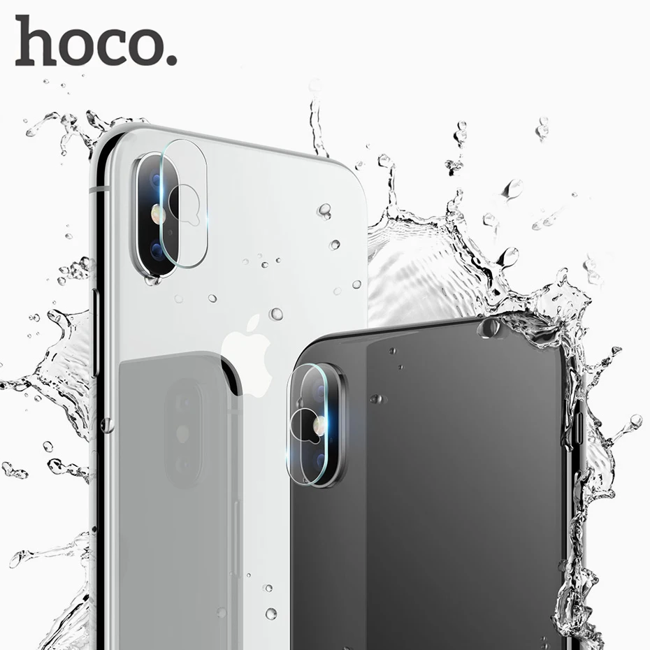 

HOCO 2pcs Soft Edge Camera Lens Tempered Glass For iPhone X Xs Max Camera Lens Protector Full Cover 3D Protective Glass