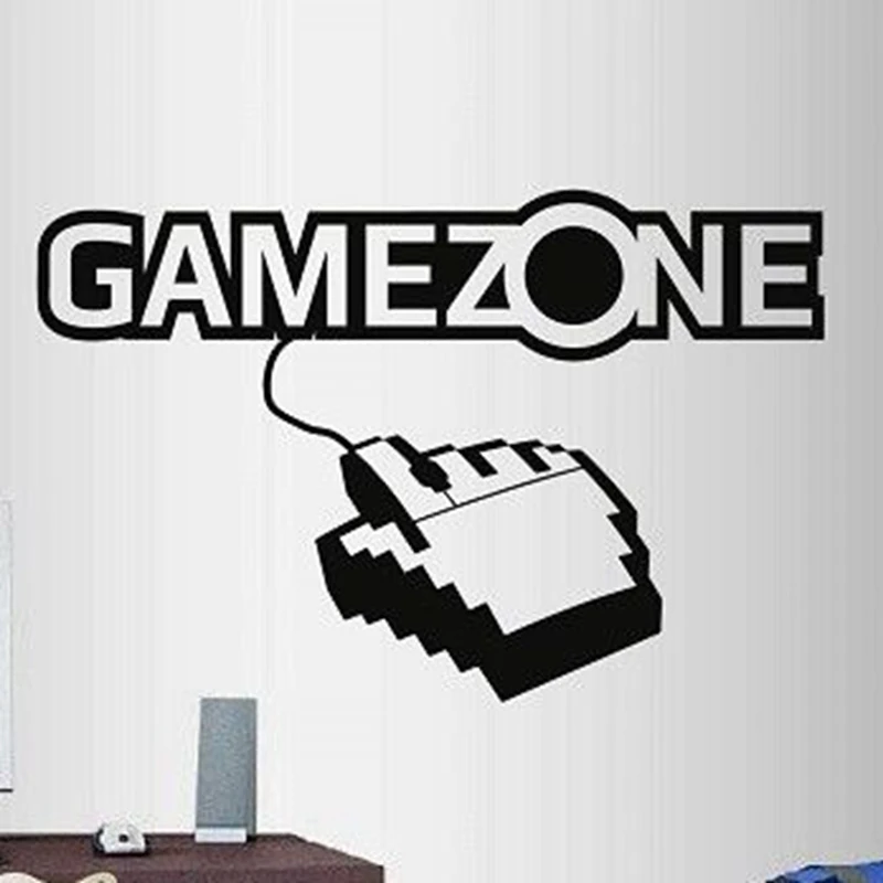 Video Game Zone Sticker Play Game Room Decal Gaming Posters Gamer Vinyl