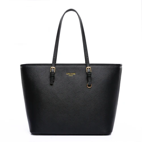 DORIA DORE, роскошные сумки, женские сумки, Дизайнерская кожаная сумка, сумка в том же стиле, сумки через плечо, bolsa feminina sac a основной - Цвет: Black