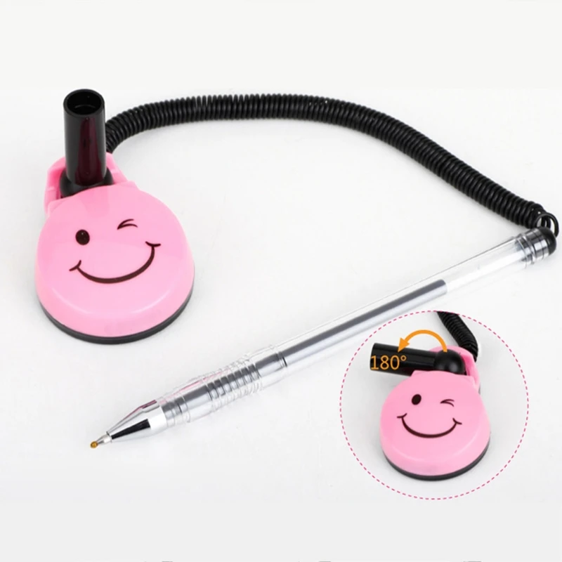 

Smile Face black ink Gel Pen 0.5 mm Black Desk Pen Gel Ink Bank Office Front Desk Counter Pen dropshipping