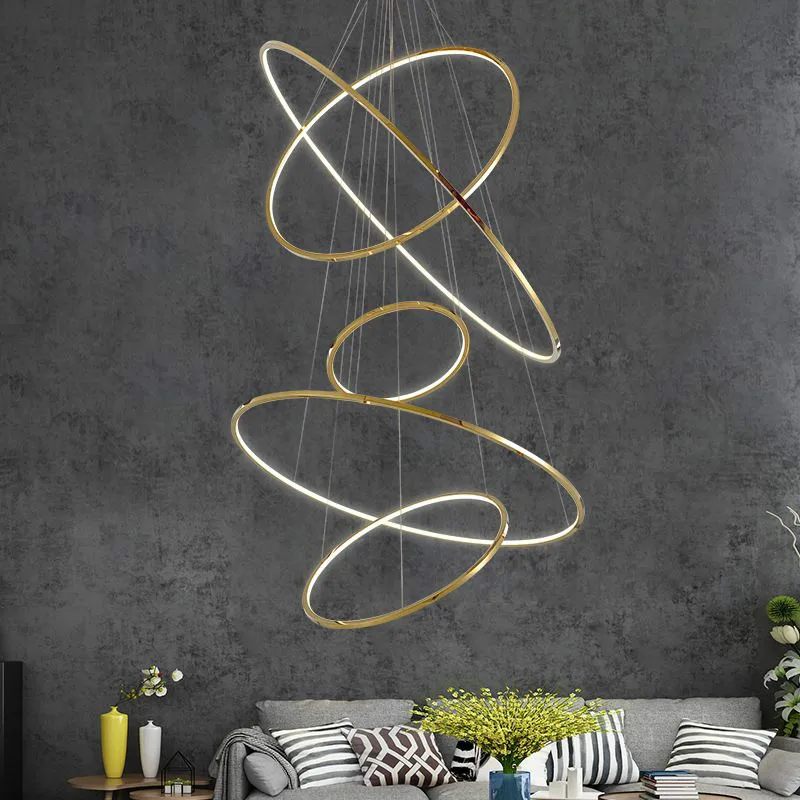  Modern Design Gold Housing minimalist round pendant light designer hanging light suspension gold ci - 33058104653