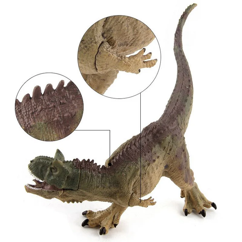 Парк Юрского периода игрушечные модели динозавров carnoaurus Dilophosaurus velocyraptor ПВХ