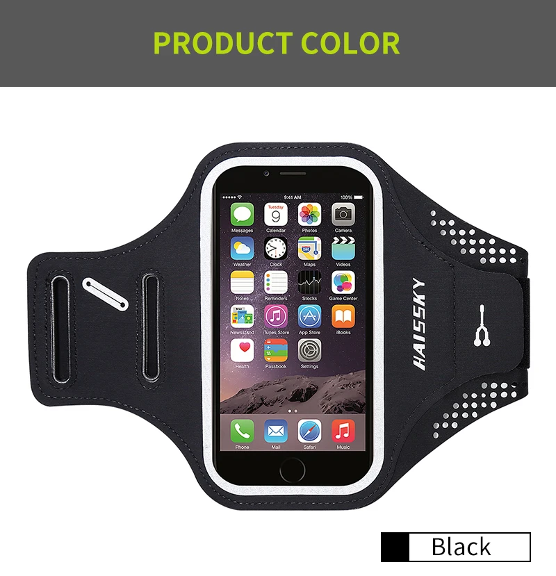 HAISSKY Sport Running Armband Case For iPhone XS Max XR X 6 6s 7 8 Plus Belt On Hand Arm Band For Samsung S10 Plus Xiaomi Huawei