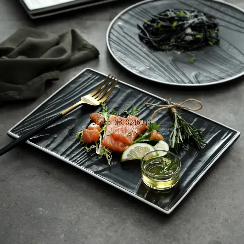 Nordic style steak flat plates high end