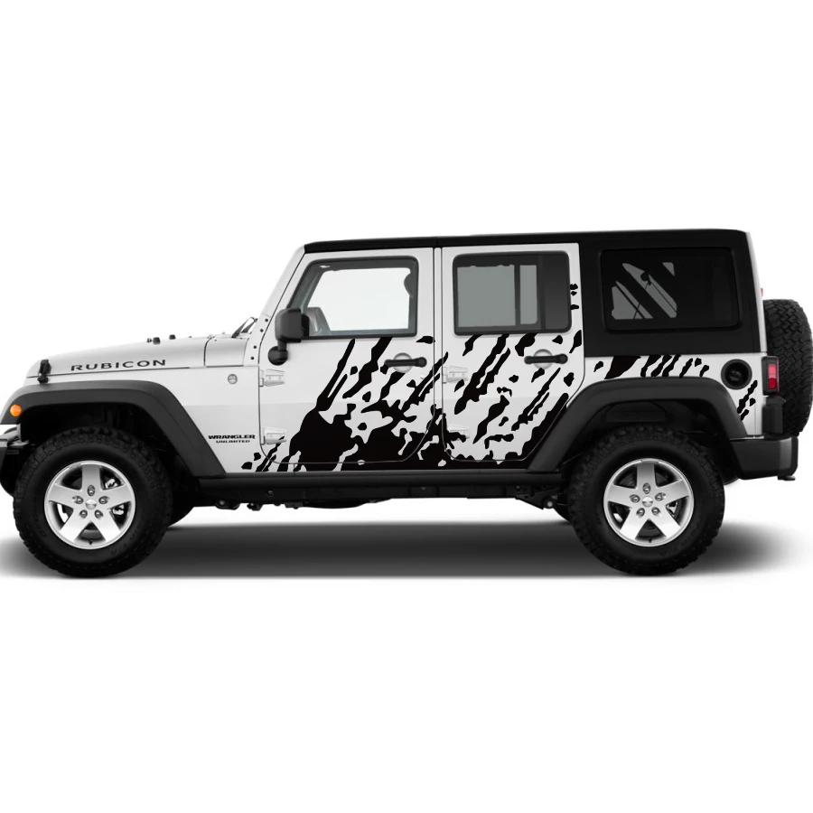 car decals 2pc side body rear trunk mud styling graphic Vinyls car