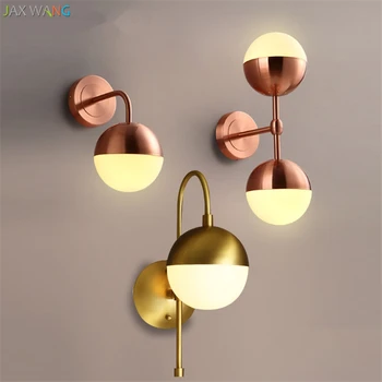 

Nordic Modern Glass Golden Wall Lamps Living Room Aisle Bedroom Bedside Staircase Lights Magic Beans Hanging Wall Lamp Fixtures