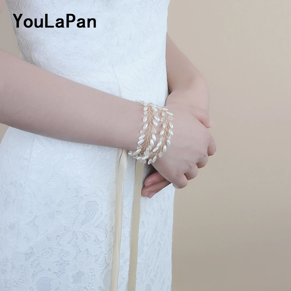 YouLaPan HP46-G свадебная тиара Свадебный повязка свадебная прическа аксессуары свадебная диадема с жемчугом Свадебные украшения для волос