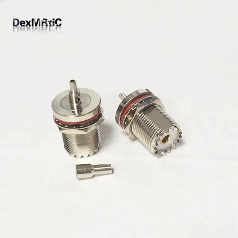

1pc New RF UHF Female Jack nut Connector With Crimp For RG316,RG174,LMR100 Straight Nickelplated Wholesale