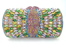 Multicolor Luxus Diamant Handtasche strass Abend Geldbörse Party Pochette Dame Fest Bankett Tasche Frauen Hochzeit Handtasche 88590