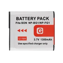 1 шт 3,7 V 1300 mah для sony Камера NP-BG цифровой Батарея для sony NP-BG1 NP-FG1 DSC-H3 Камера литийионный Аккумулятор для Батарея пакет
