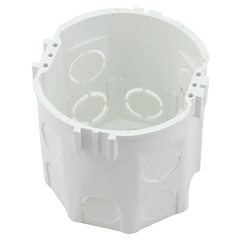 1 pc Eu Standard Wall Round Mounting Box Internal Cassette Wiring Box White Back Box For