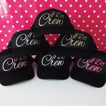

personalize I DO CREW wedding bride bridesmaid Mesh Trucker Snapback trucker hats caps bridal shower hen party gifts favors
