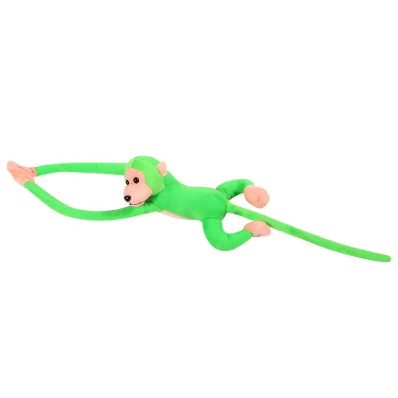 Милые длинные руки хвост обезьяна игрушечные животные разноцветные плюшевые игрушки Детские куклы шторы игрушки для детей день рождения рождественские подарки - Цвет: Зеленый