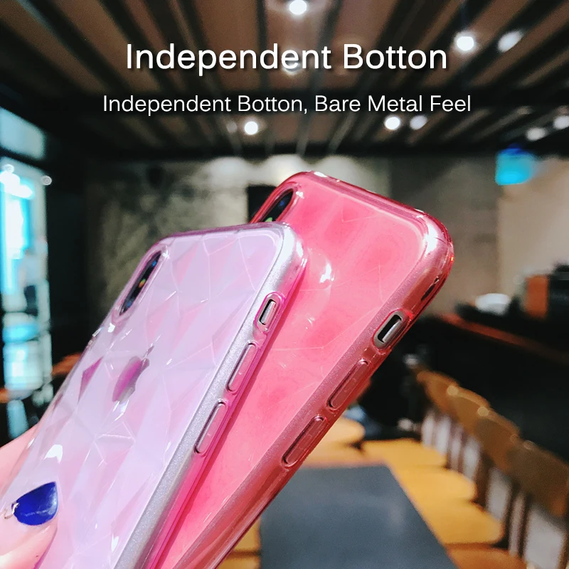 Diamond Texture Case For iPhone X XS MAX XR Soft Phone Cover For iPhone 6 6s 7 8 Plus Luxury Transparent Cases Ultra Thin Coque Diamond Texture Case For iPhone X XS MAX XR Soft Phone Cover For iPhone 6 6s 7 8 Plus Luxury Transparent Cases Ultra Thin Coque